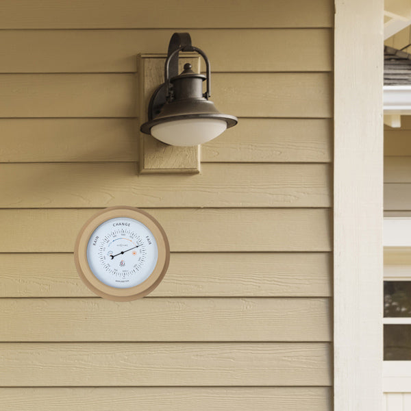 Nextime Ne-4303Br Buiten Barometer 22Cm Metaal Bruin Orchid