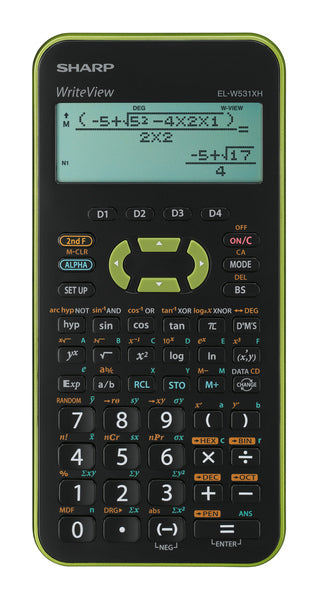 Citizen Sh-Elw531Xhgr Calculator Sharp Elw531Xhgr Zwart-Groen Wetenschappelijk Write View