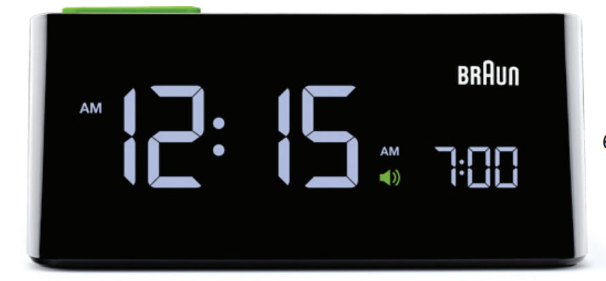 Braun Bnc 016 Bkeu Led Alarm Clock Black