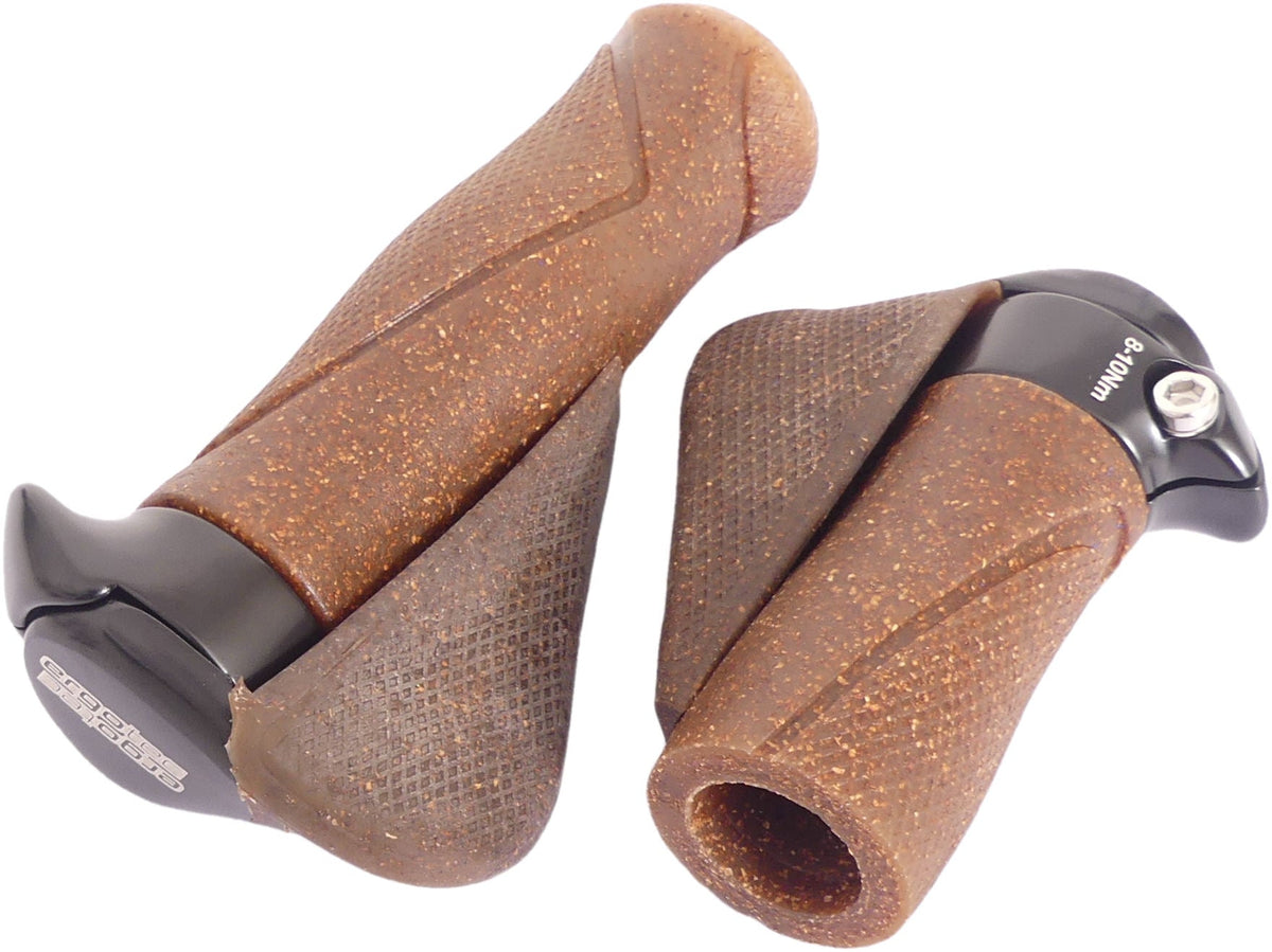Handvatpaar Ergotec Mf1 Kurk / Aluminium 130+87 Mm - Bruin / Zwart
