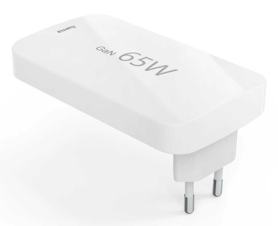 Hama Flaches Mini-Ladegerät 65W 2Xusb-C/1Xusb-A, Weiß 201976