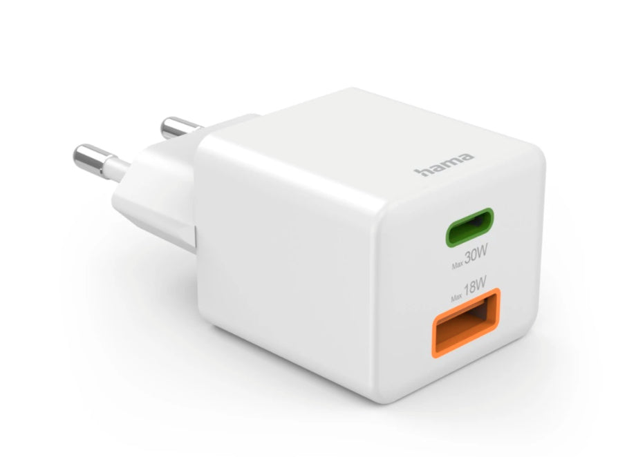 Hama Mini-Schnellladegrät Pd 30W 1Xusb-C/1Xusb-A Weiß 201992