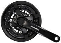 Crankstel 6/7/8 Speed Shimano Tourney Fc-Ty501 Met 170Mm Crankarm 42 X 34 X 24T Met Kettingscherm - Zwart