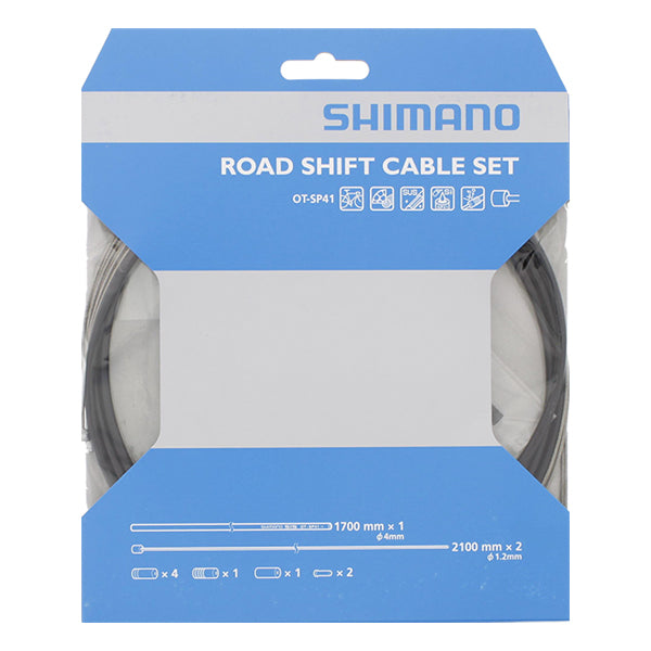 Versnellingskabelset Shimano Race Rvs - Zwart