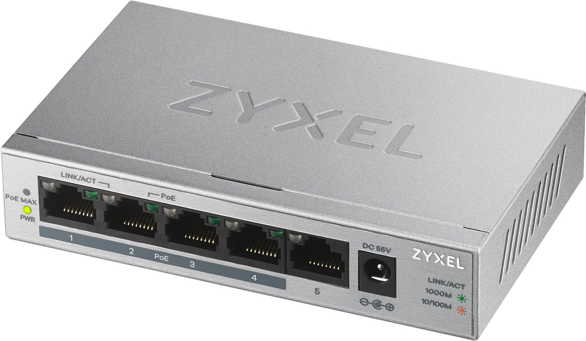 Zyxel Gs1005-Hp 5-Port Desktop Poe+ Switch