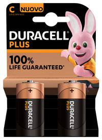 1X2 Duracell Plus Baby C Mn1400 Lr14 1,5V