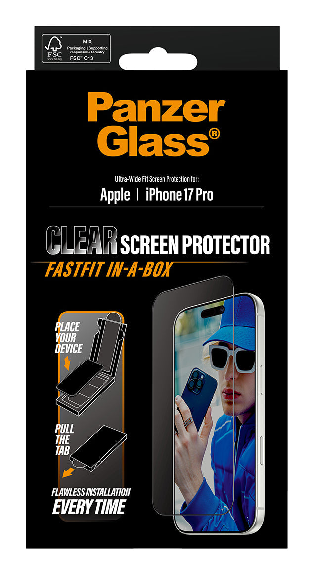 Panzerglass Ip 17 Pro Uwf Fastfit With Black Frame