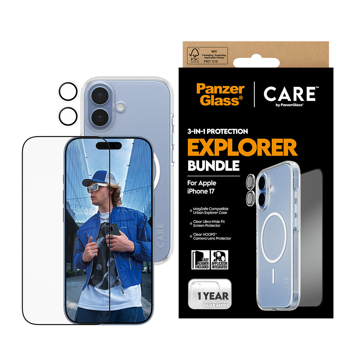 Panzerglass Care By Panzerglass 3-In-1 Explorer Set Ip 17