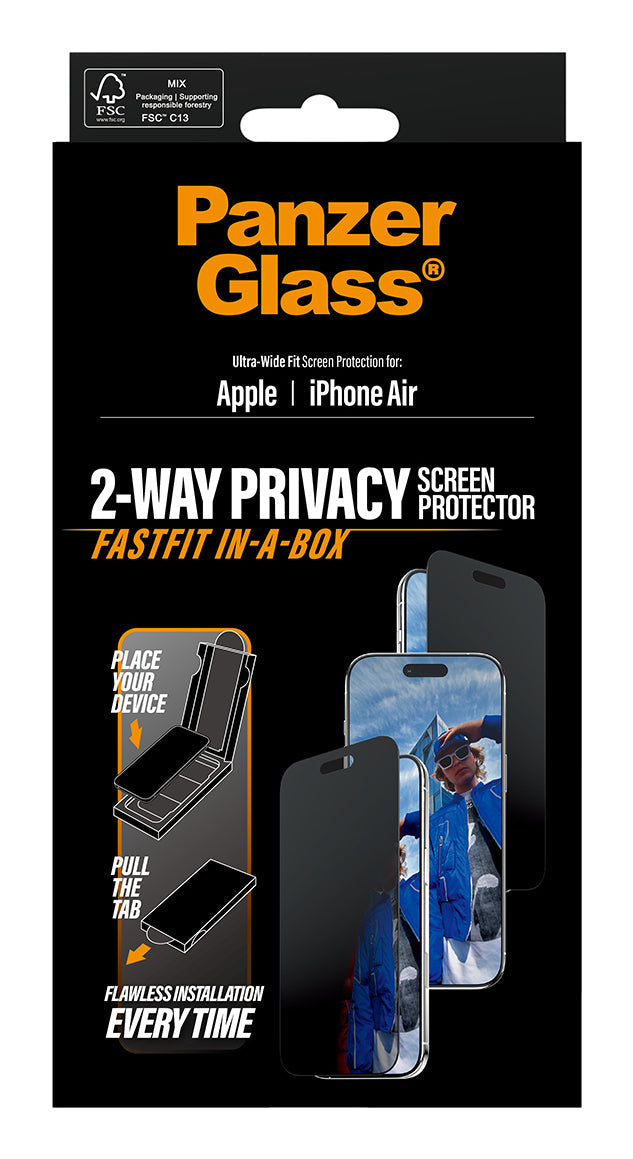 Panzerglass Privacy Bk Rahmen Ip 17 Air Uwf Fastfit