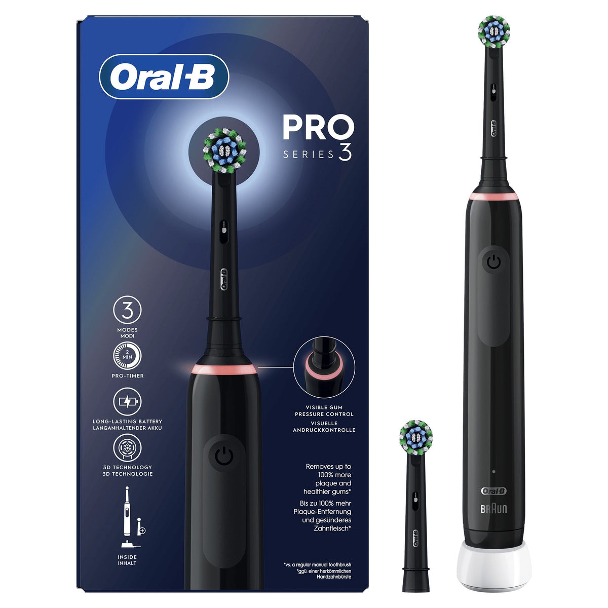 Oral-B Pro 3 3000 Cross Action Black Edition Jas 22