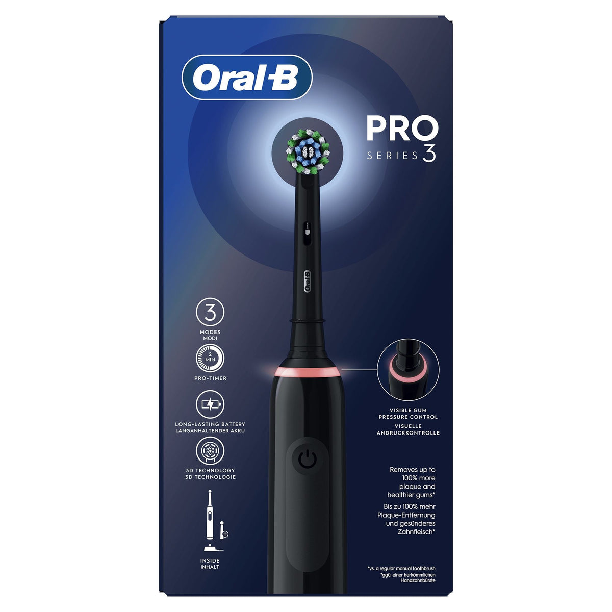Oral-B Pro 3 3000 Cross Action Black Edition Jas 22