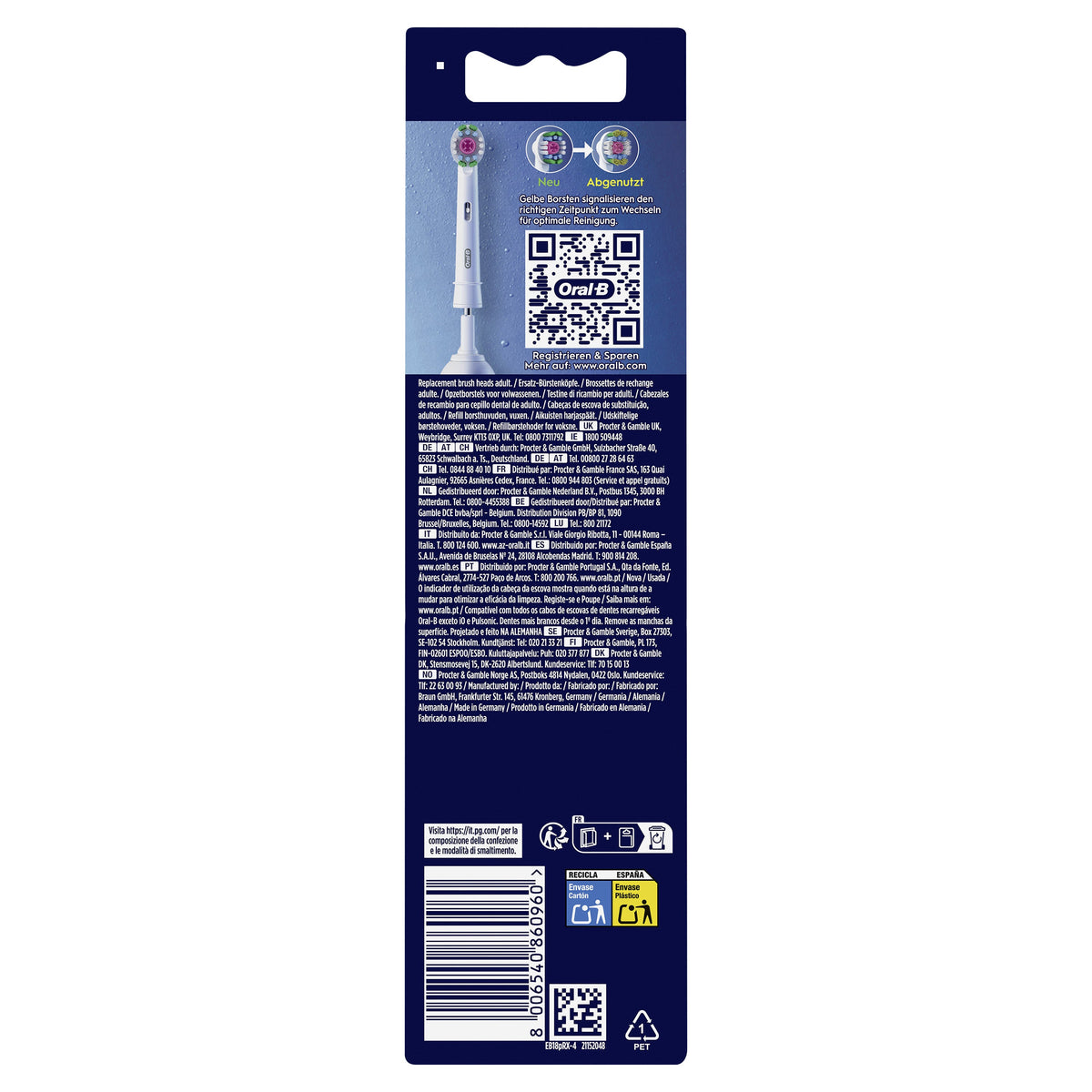 Oral-B Toothbrush Heads Pro 3D White 4 Pcs.