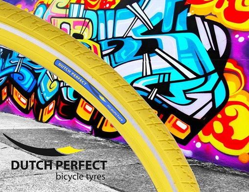 Buitenband Dutch Perfect 28 X 1.40" / 40-622Mm Anti-Lek - Geel Met Reflectie