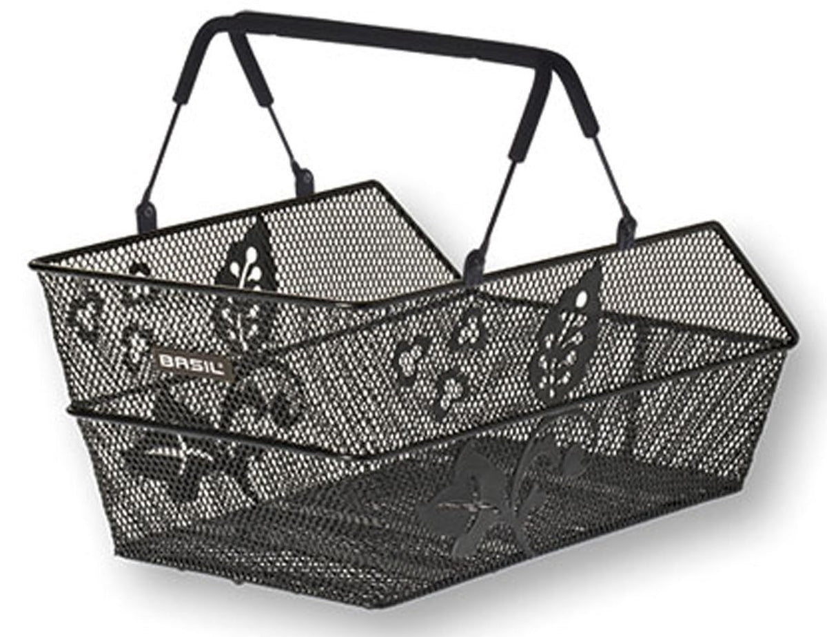 Fietsmand Basil Cento Flower Multi 44 X 30 X 23 Cm - Zwart