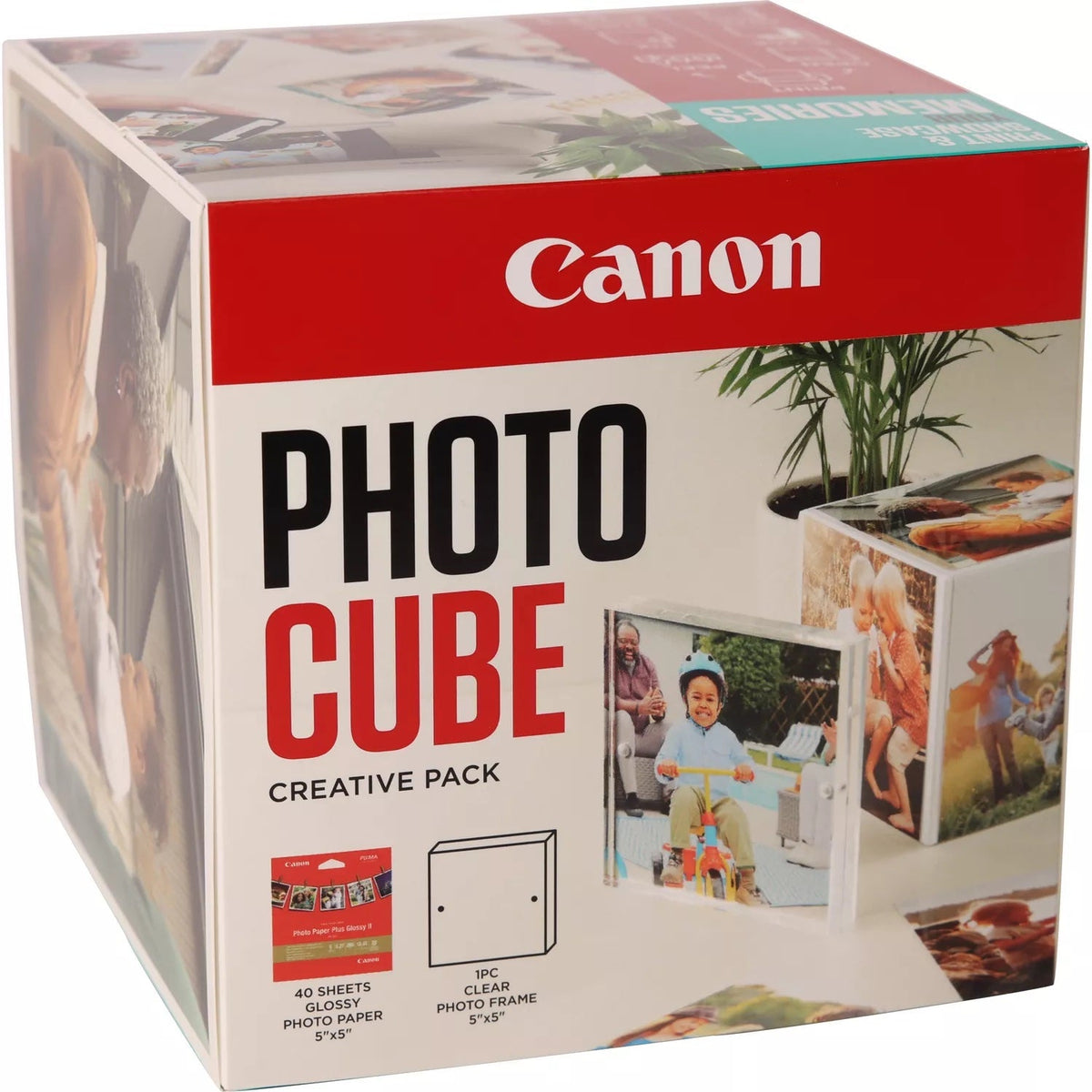 Canon Pp-201 13X13 Cm Photo Cube Creative Pack White Blue 40 Sh.