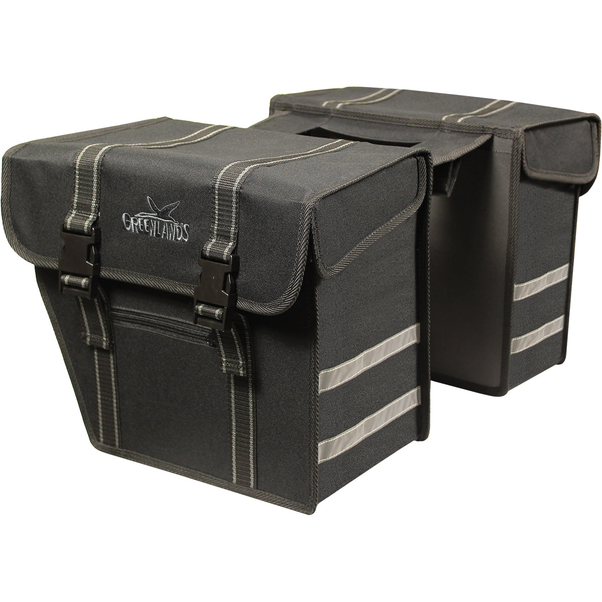 Dubbele Fietstas Greenlands Black Line Double 40 Liter 36 X 32 X 18 Cm (2X) - Zwart