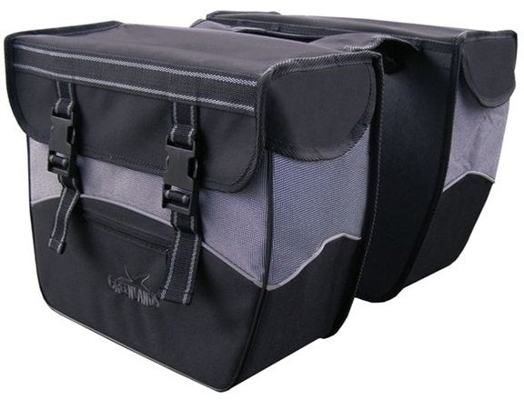 Dubbele Fietstas Greenlands 34 Liter 35 X 31 X 16 Cm (2X) - Zwart/Wit