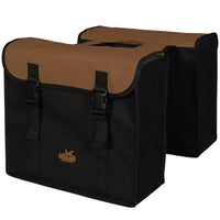Dubbele Fietstas Greenlands 34 Liter 37 X 33 X 14Cm (2X) - Zwart / Bruin