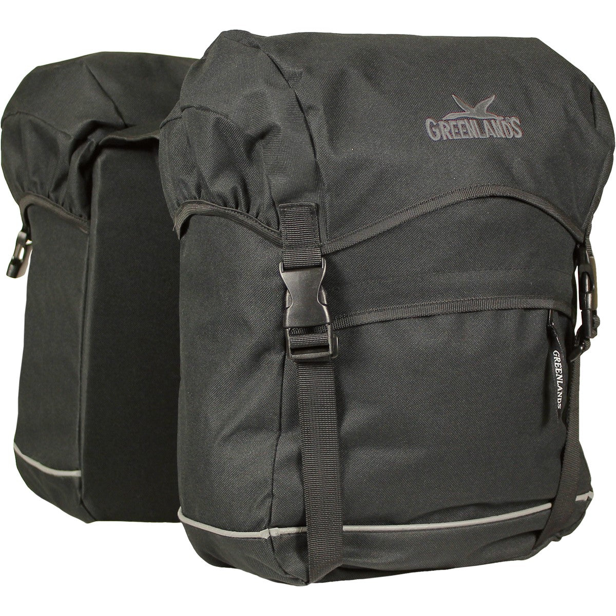 Dubbele Fietstas Greenlands 50 Liter 32 X 42 X 19 Cm (X2) - Zwart