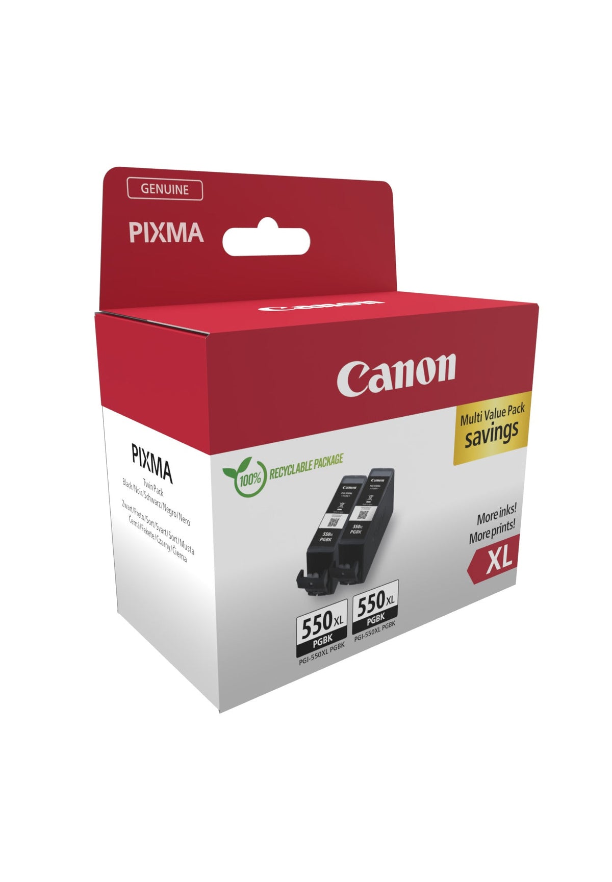 Canon Pgi-550 Xl Pgbk Black Twin Pack