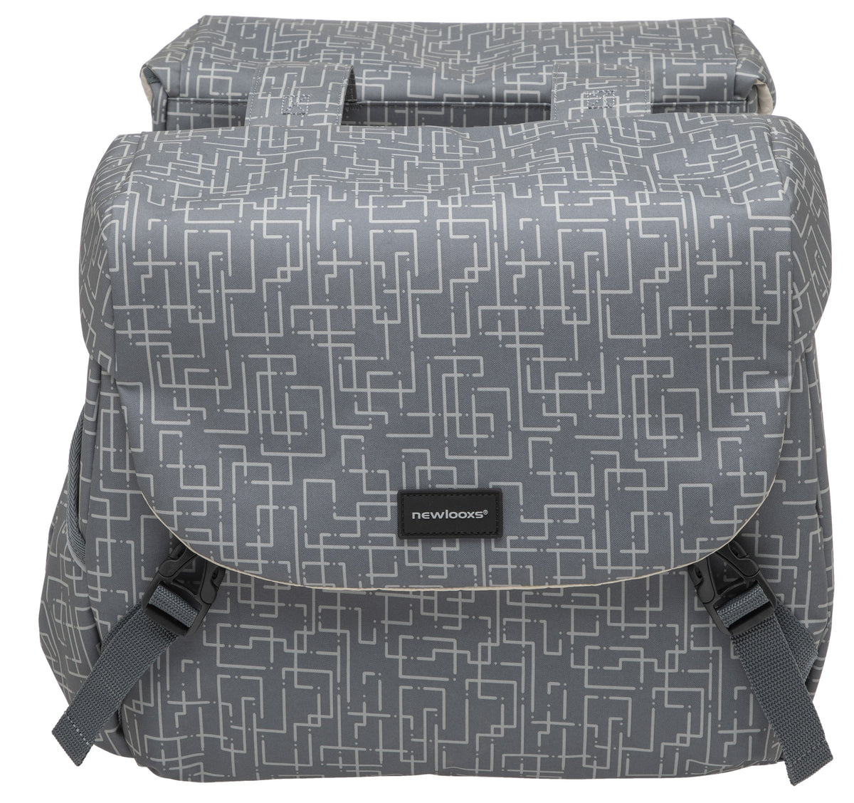 Dubbele Fietstas New Looxs Mondi Joy Double Rt 38 Liter 37 X 16 X 32 Cm (2X) - Ivy Grey