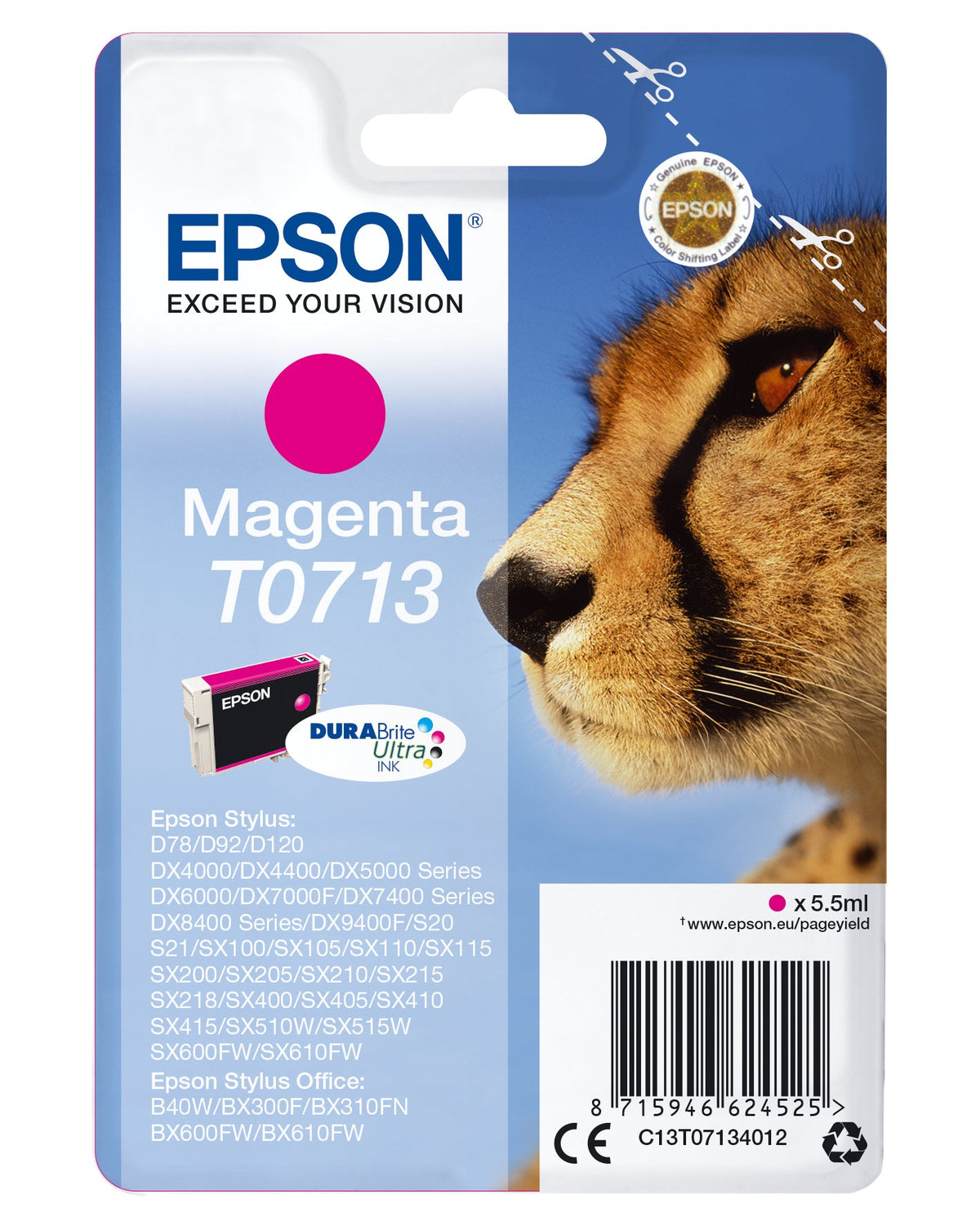 Epson T071340 Orig Rood 5,5Ml