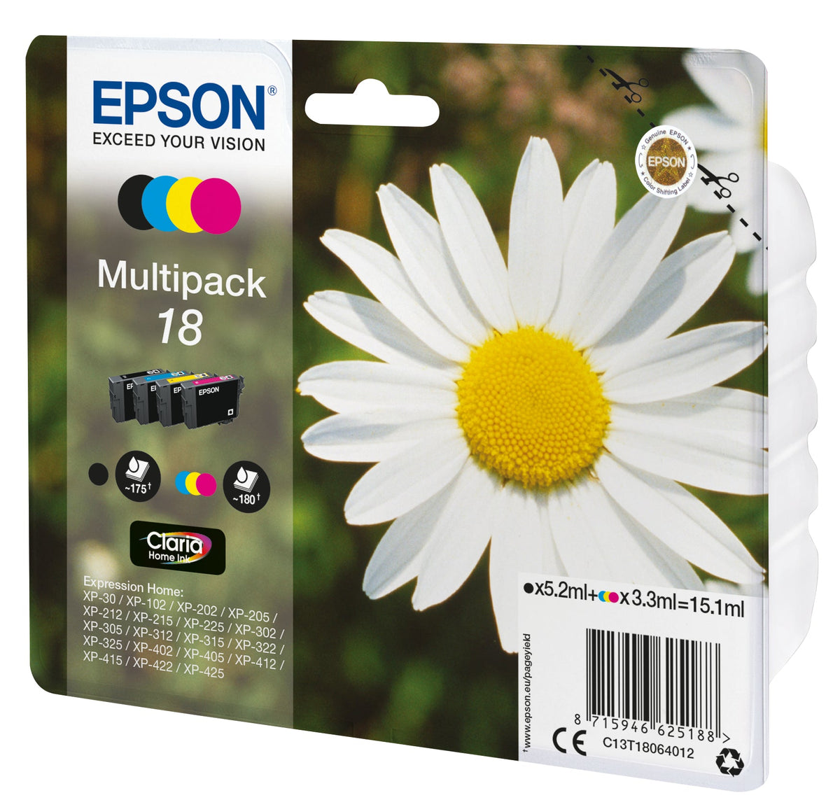 Epson Claria Home Multipack T 180 Bk/C/M/Y T 1806