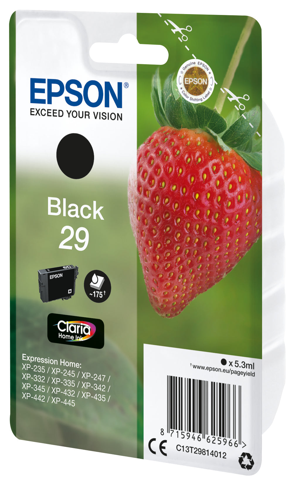 Epson Ink Cartridge Black Claria Home 29 T 2981