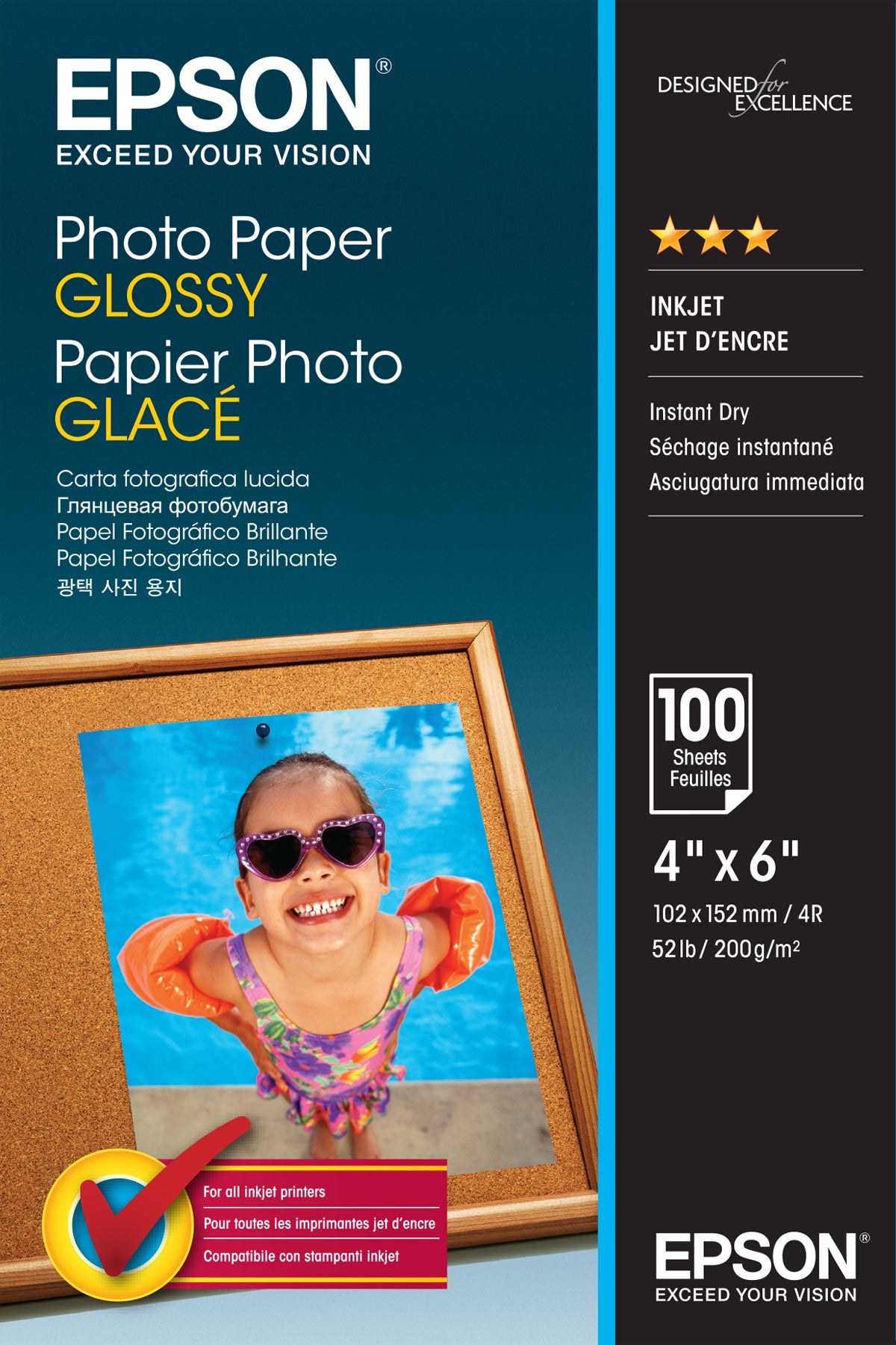 Epson Photo Paper Glossy 10X15 Cm 100 Sheets 200 G