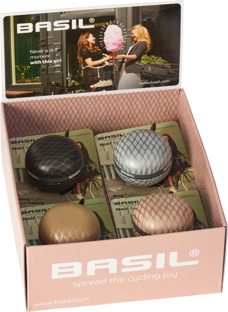 Display Met 4 Basil Noir Bell Fietsbellen