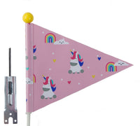 Veiligheidsvlag Pexkids Unicorn - Roze Met Unicorn Print