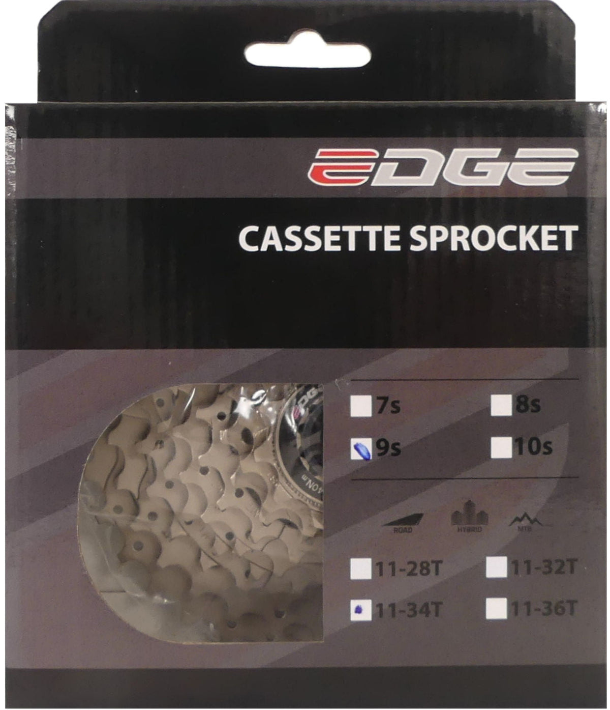 Cassette 9 Speed Edge Cs-M5009 11-34T - Zilver