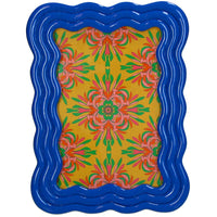 Curved Photo Frame Polyresin - Blue