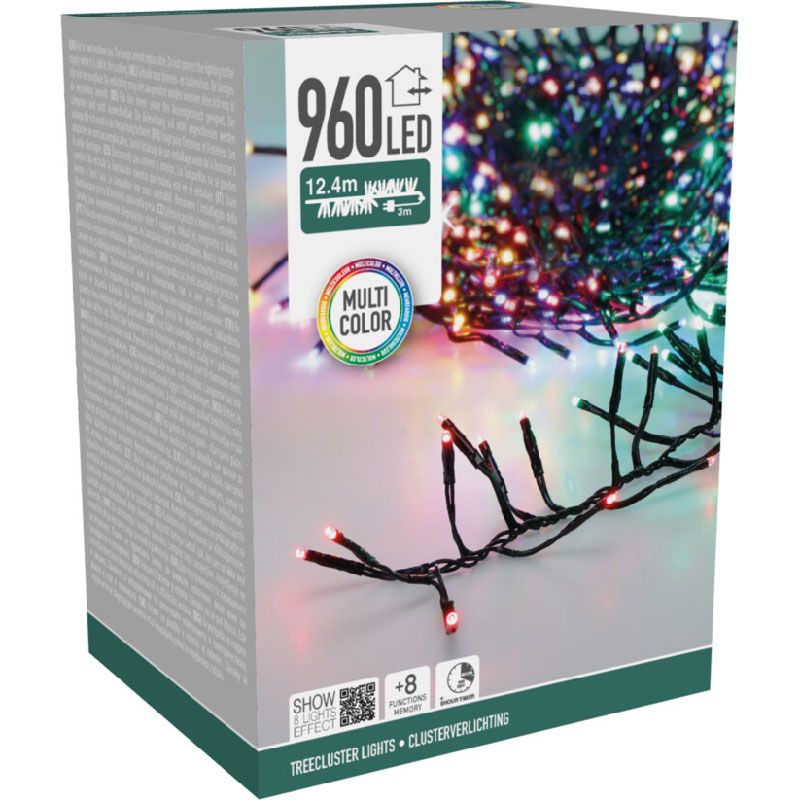 S.i.a. Treecluster Kerstboomverlichting - 960Led - Multicolor