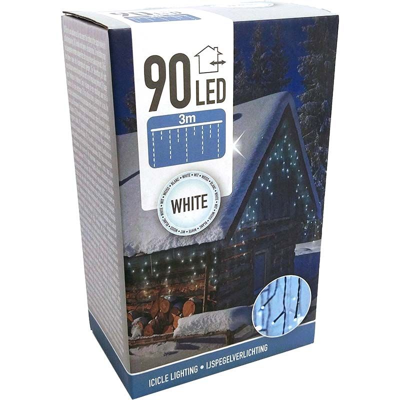 Ijspegel Verlichting - 90 Led - 3 Meter - Wit