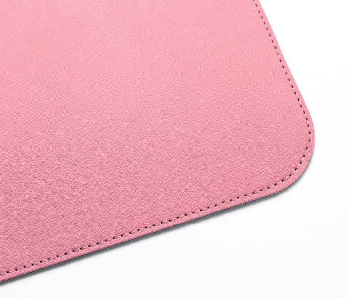 Sigel Si-Sa605 Onderlegger Oprolbaar Roze-Zilver, 800X300X2Mm Imitatieleer, Dubbelzijdig