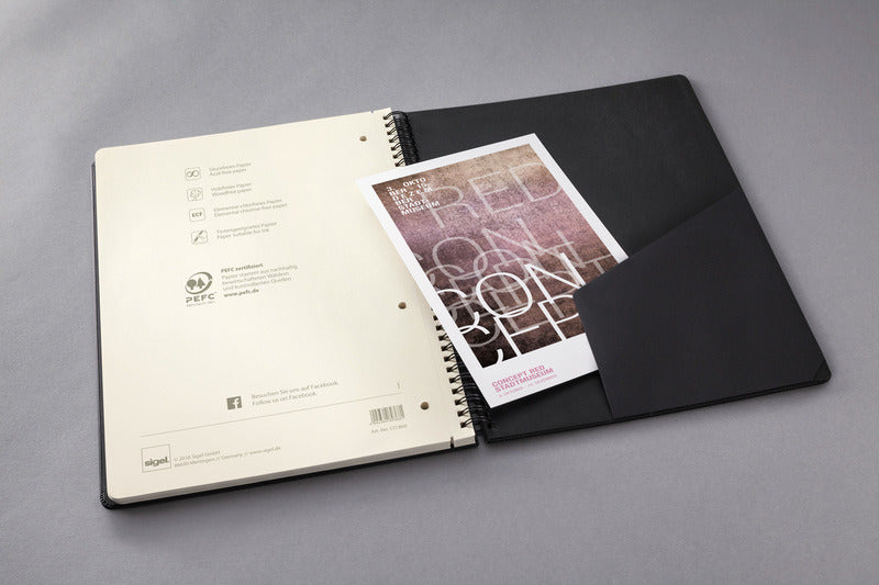 Sigel Si-Co821 Notitieblok Conceptum Hardcover A4 Zwart Gelinieerd