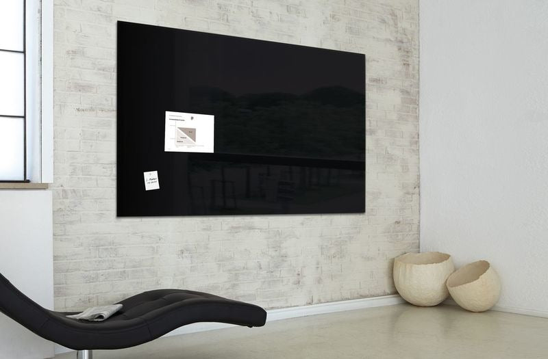 Sigel Si-Gl210 Glasmagneetbord Xl Artverum 1200X900X18Mm Zwart