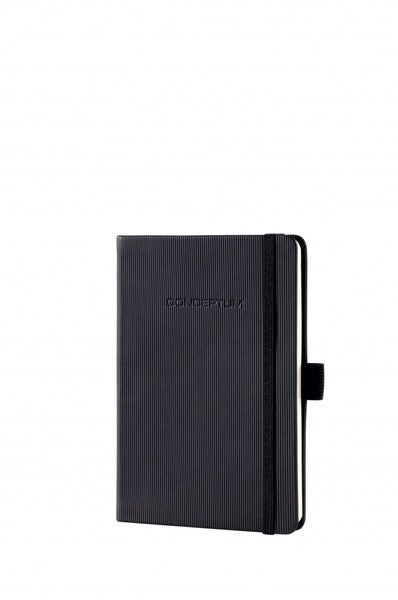 Sigel Si-Co132 Notitieboek Conceptum Pure Hardcover A6 Zwart Gelinieerd