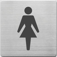 Alco Al-450-1 Pictogram Rvs 90X90X1Mm - Wc Dames -