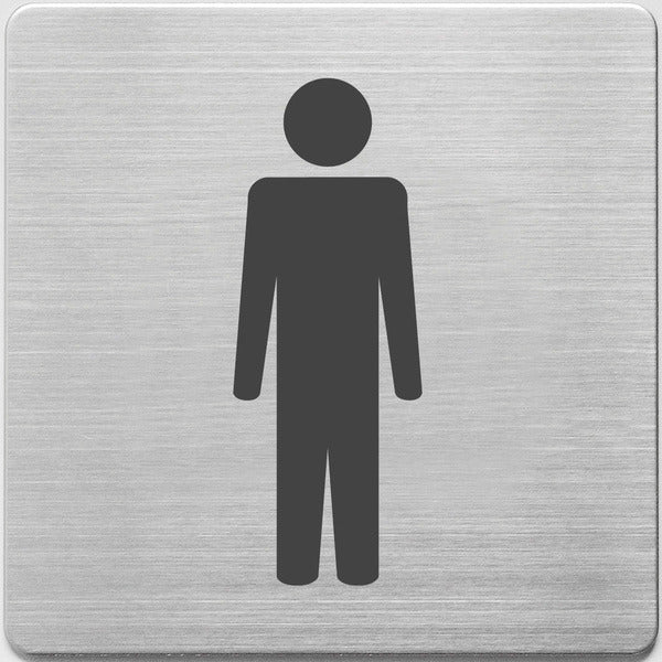 Alco Al-450-2 Pictogram Rvs 90X90X1Mm - Wc Mannen -