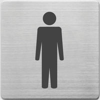 Alco Al-450-2 Pictogram Rvs 90X90X1Mm - Wc Mannen -