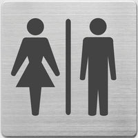 Alco Al-450-3 Pictogram Rvs 90X90X1Mm - Wc Dames En Heren -