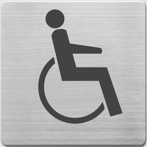 Alco Al-450-4 Pictogram Rvs 90X90X1Mm - Wc Gehandicapten -
