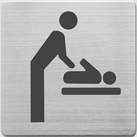 Alco Al-450-7 Pictogram Rvs 90X90X1Mm - Wc Baby Ruimte -