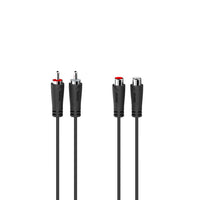 Hama Audio-Verlengkabel 2 Cinch-Stekkers - 2 Cinch-Koppelingen 5,0 M