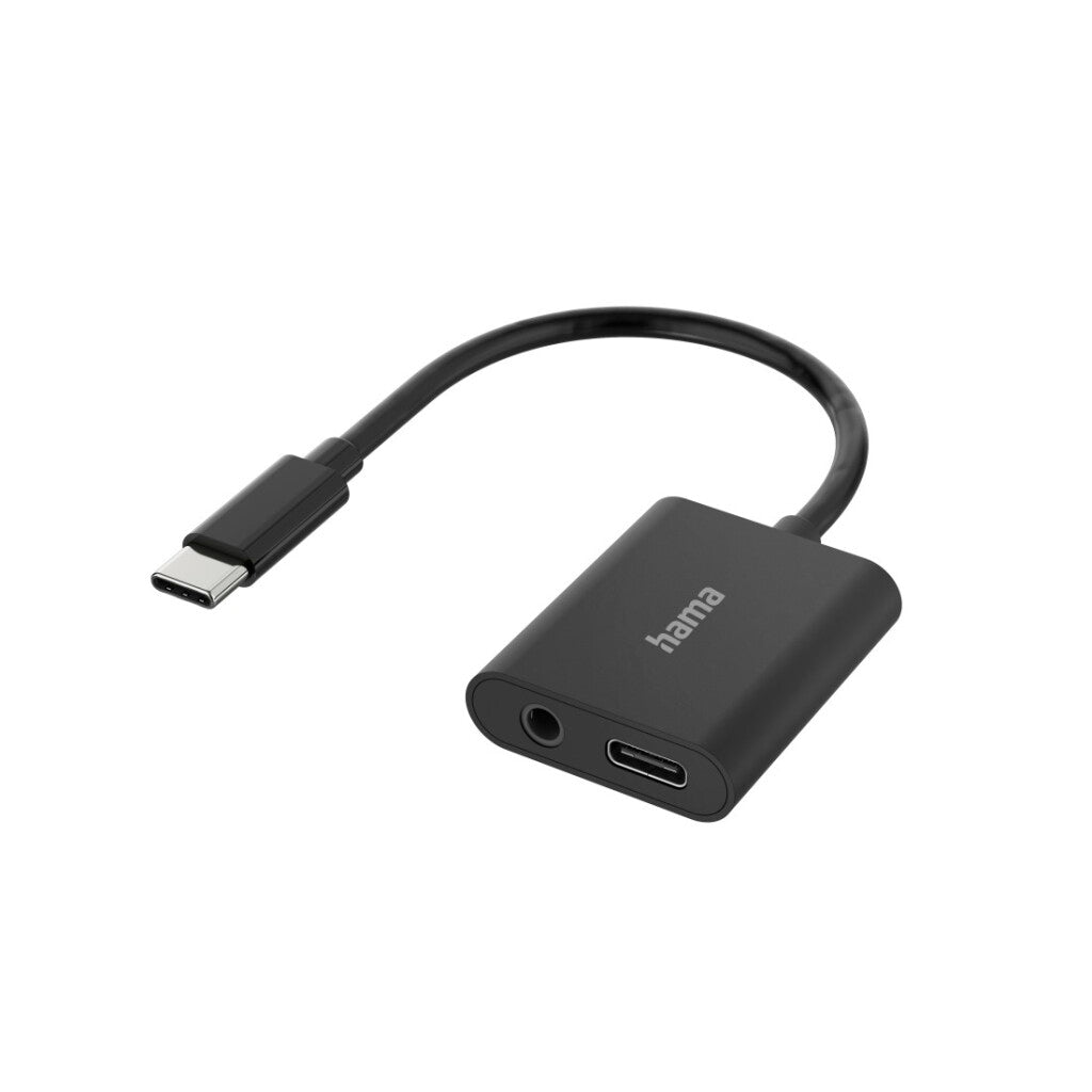 Hama Audio-Adapter 2In1 Usb-C-St. - 3,5-Mm-Jack/Usb-C-Aansl. Audio + Opladen