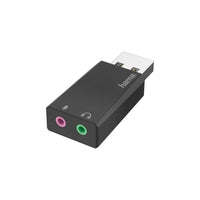 Hama Usb-Geluidskaart Usb-Stekker - 2X 3,5-Mm-Jack-Aansluiting Stereo