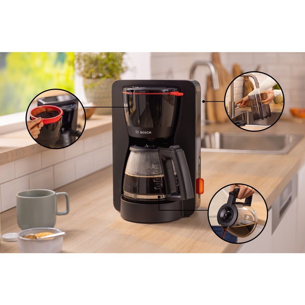 Bosch Tka3M133 Mymoment Koffiemachine Zwart/Rood