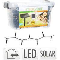 Progarden Solar Lichtsnoer - 400 Led - 24 + 4 Meter - Warm Wit - Met Bewaarbox